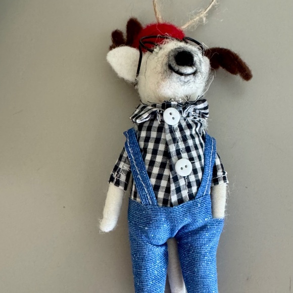 Anthropologie Set of 3 Felt Ornaments Christmas Decor Holiday Gift Topper NWT - Picture 5 of 8